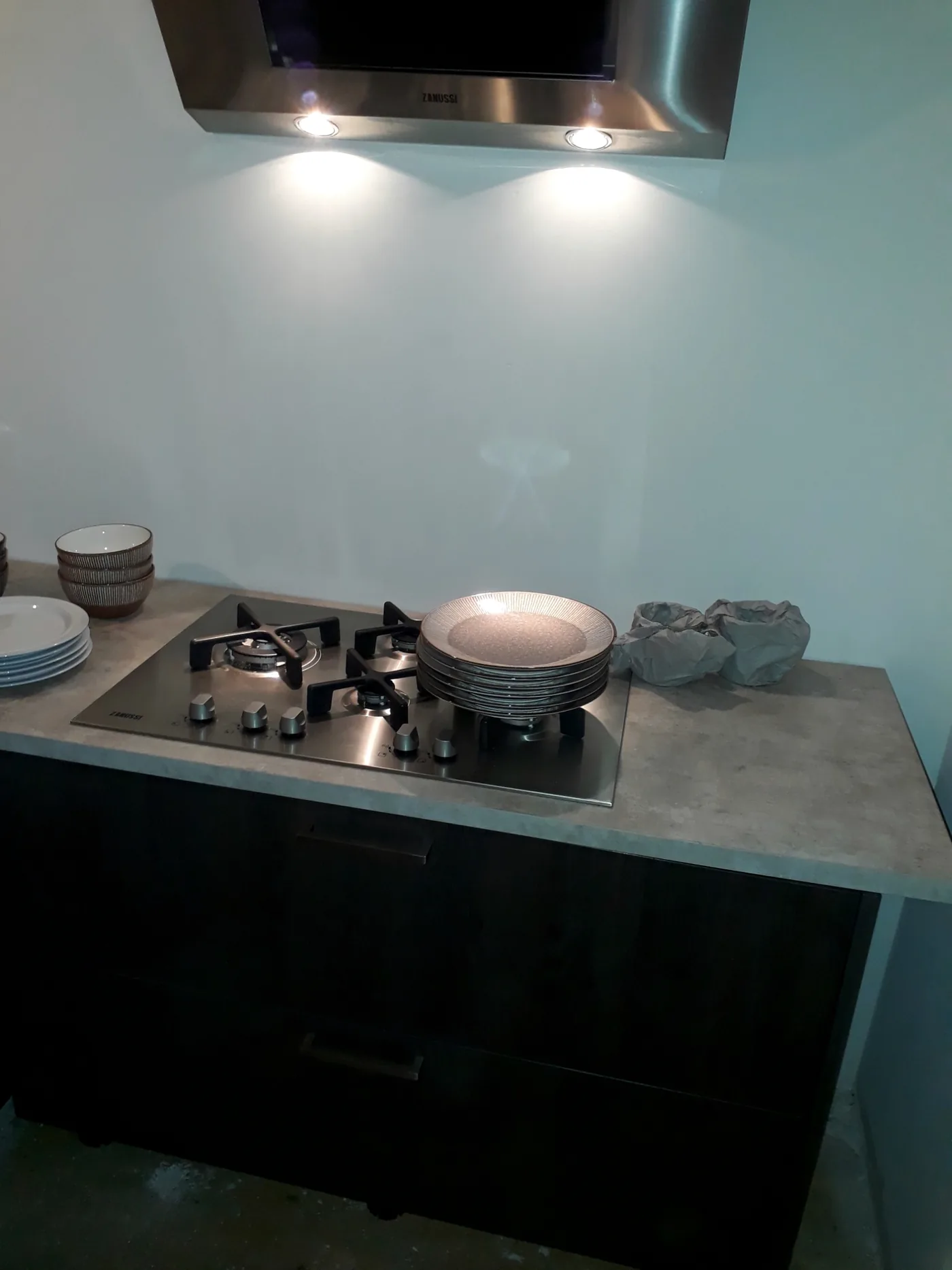 Keuken met ingebouwde gaskookplaat
